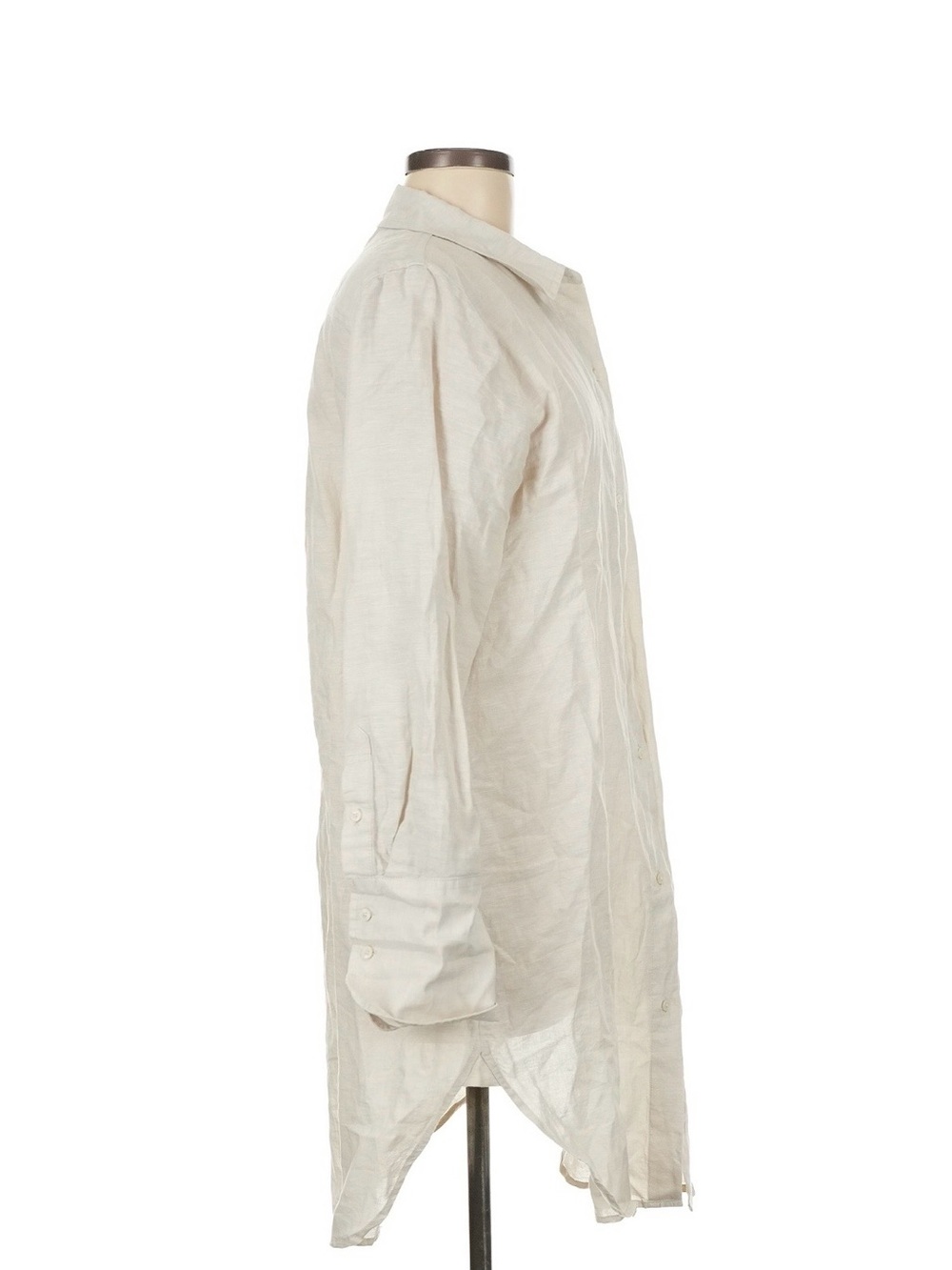 J.Crew Cream Button-Front Shirt - Picture 4 of 6